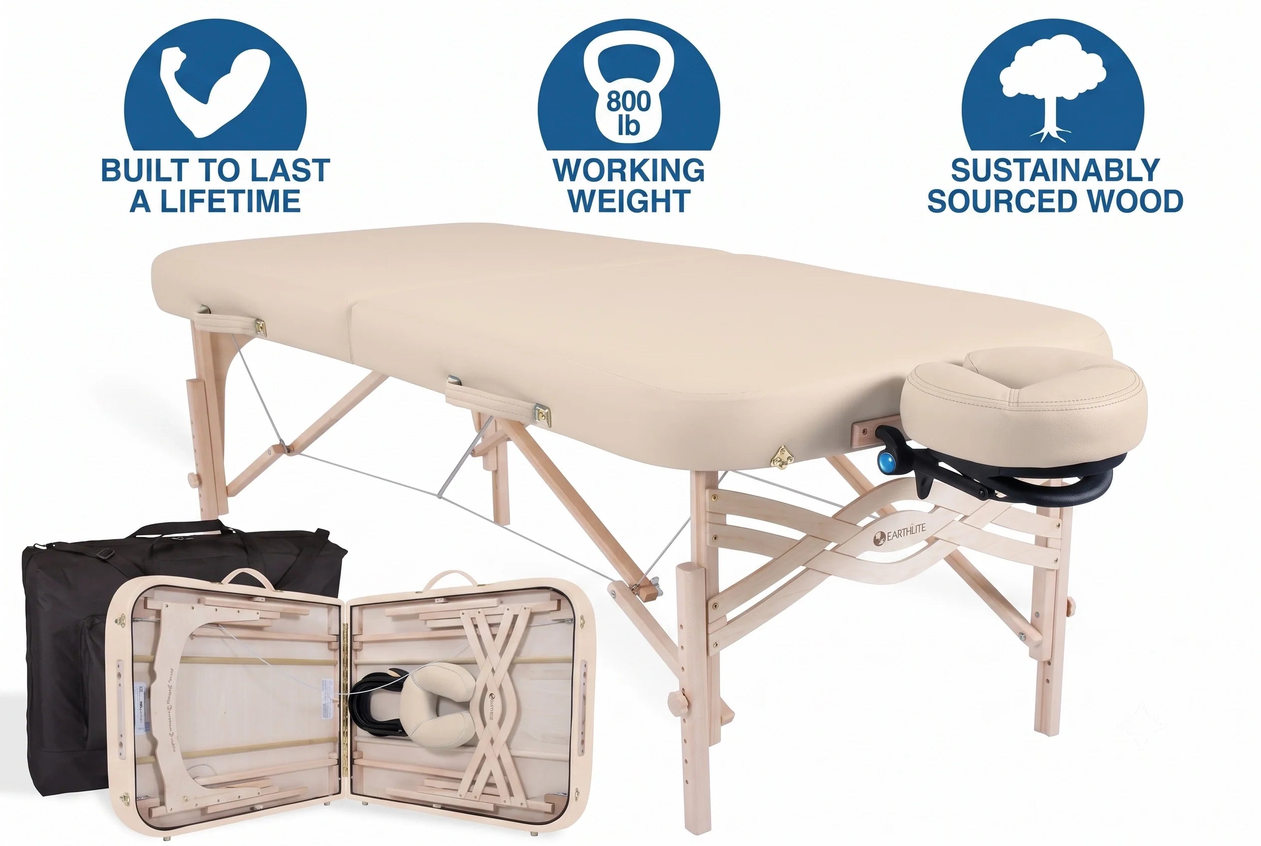 Earthlite spirit table package showing details.