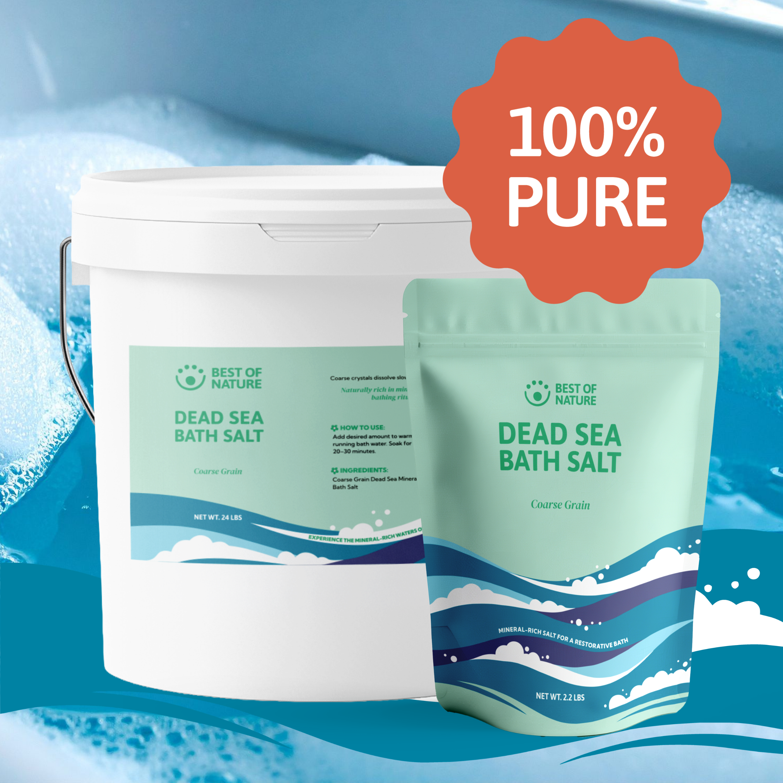 Dead Sea Mineral Bath Salt (Coarse Grain)