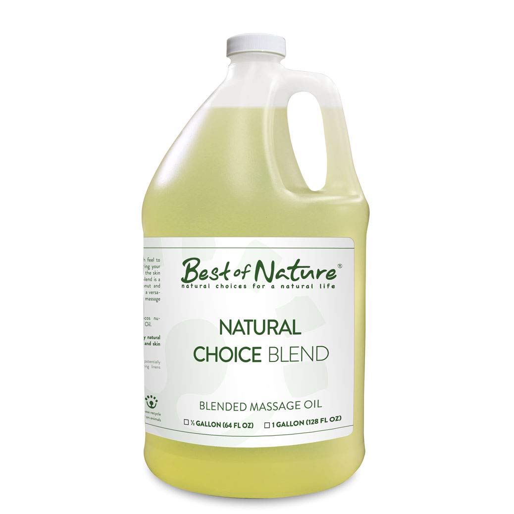 Natural Choice Blend Massage and Body Oil half gallon jug and gallon jug