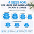 EDGE Silicone Cupping Therapy Massage Set Blue, 4 Cups