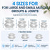 EDGE Silicone Cupping Therapy Massage Set Blue, 4 Cups