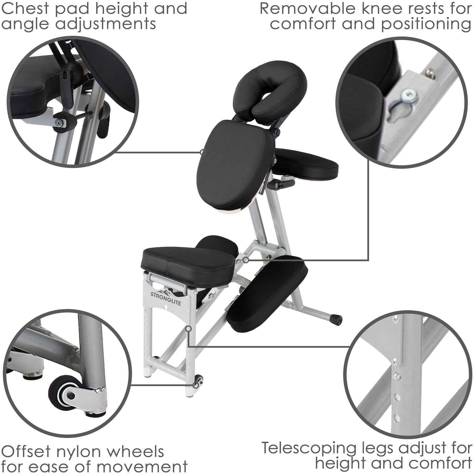 Stronglite Stronglite Ergo Pro II Portable Massage Chair Package – Massage King