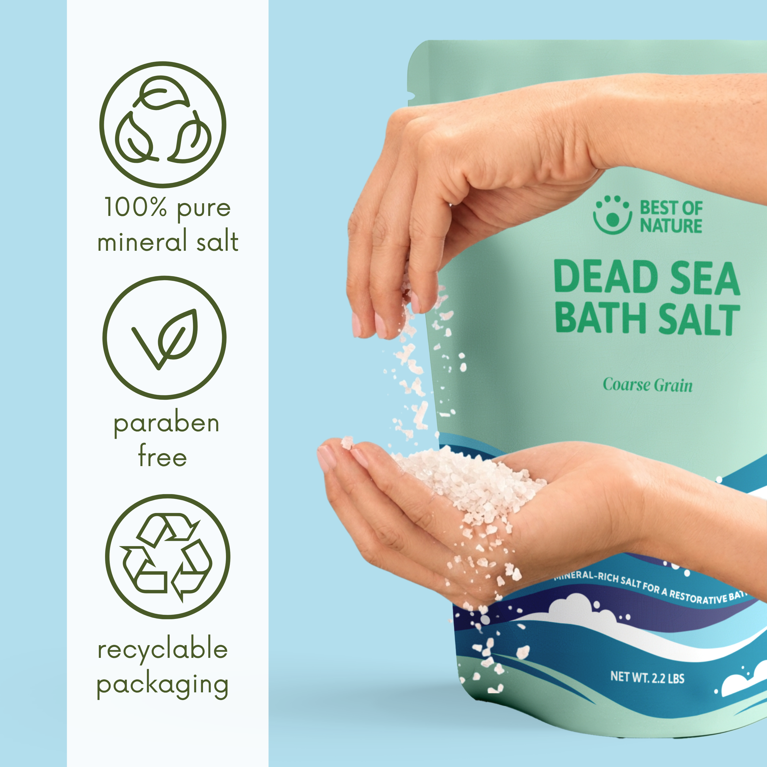 Dead Sea Mineral Bath Salt (Coarse Grain)