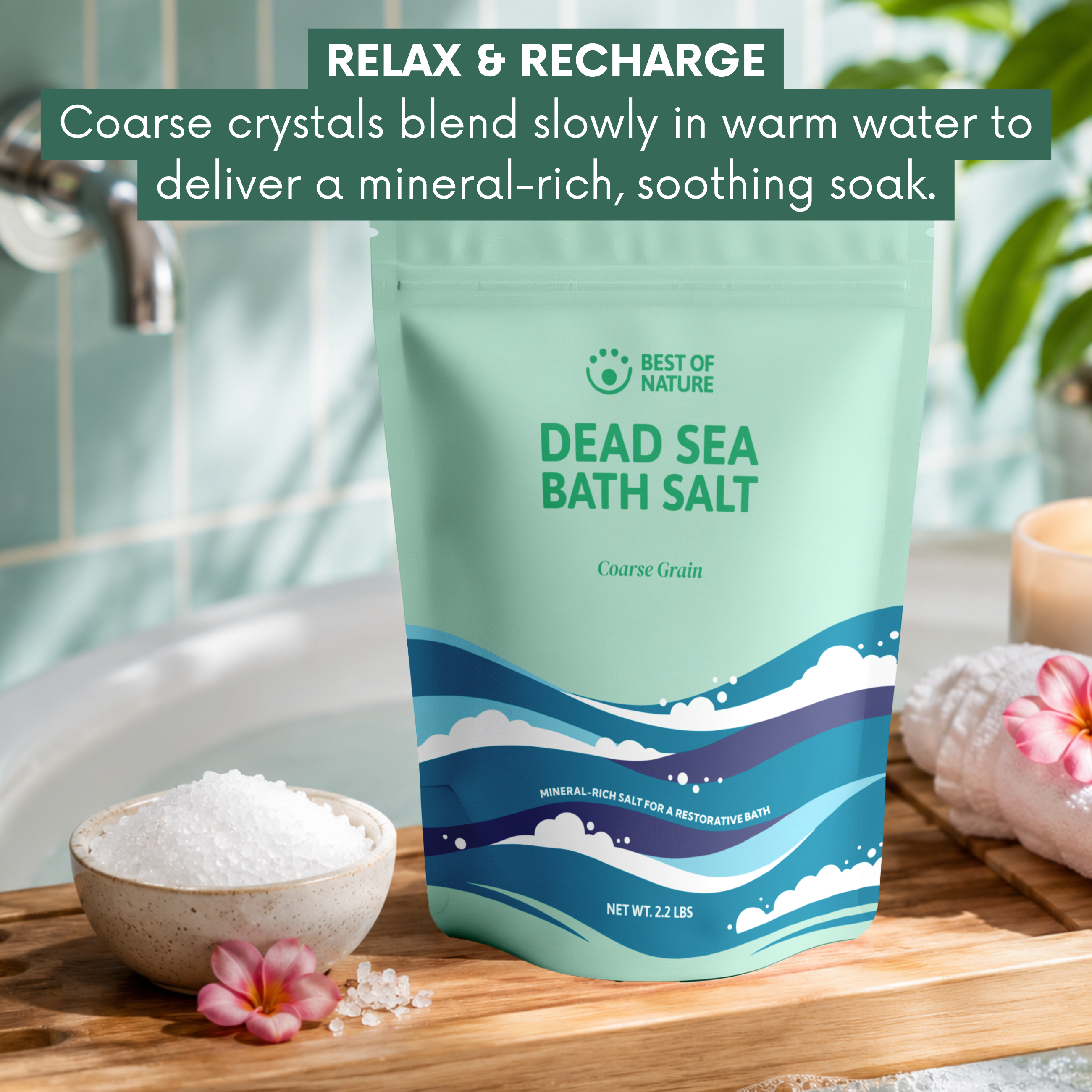 Dead Sea Mineral Bath Salt (Coarse Grain)