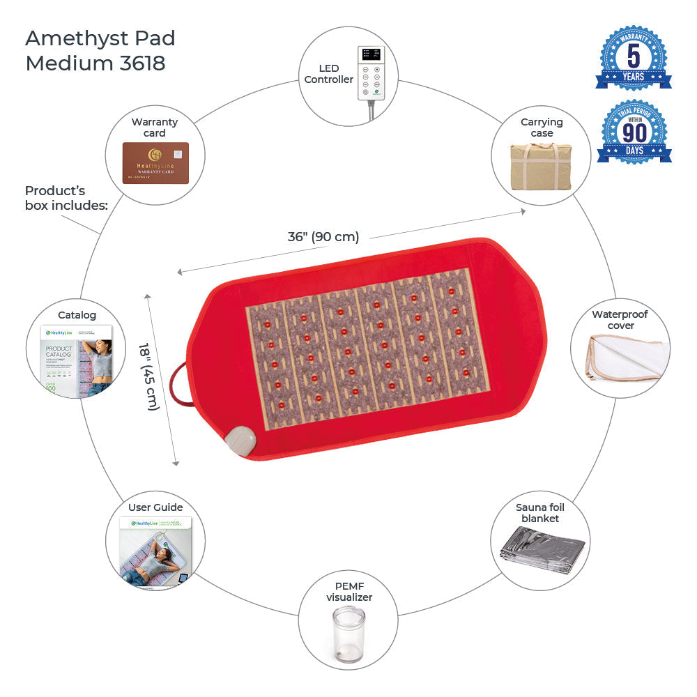 HealthyLine Amethyst Pad Medium 3618 Soft | Photon PEMF InfraMat Pro