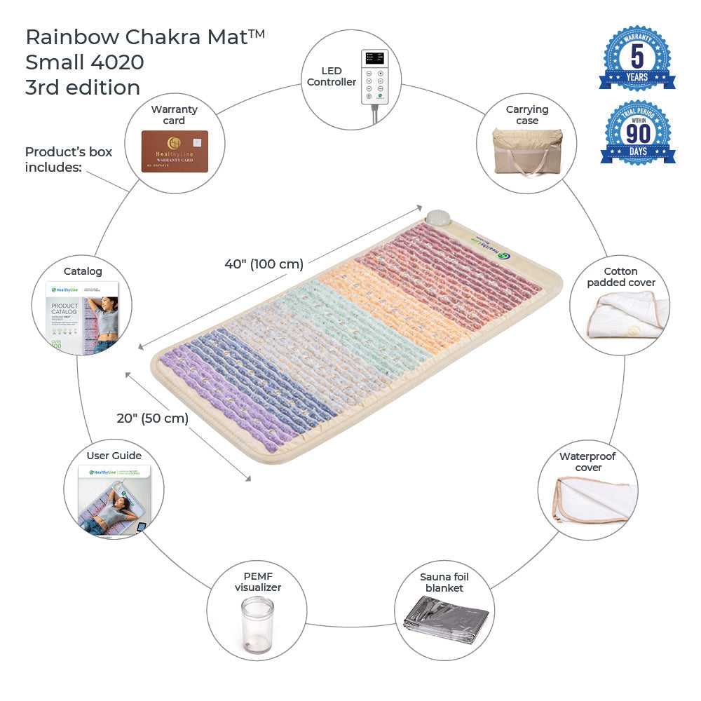 HealthyLine Rainbow Chakra Mat 4020 | Photon PEMF InfraMat Pro 3rd Edition