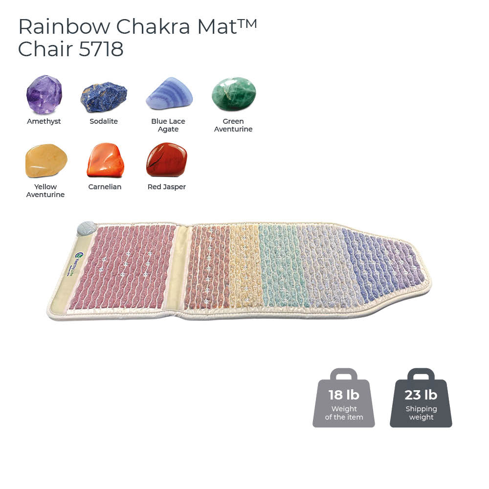 HealthyLine Rainbow Chakra Mat Chair 5718 Firm | Photon PEMF InfraMat Pro