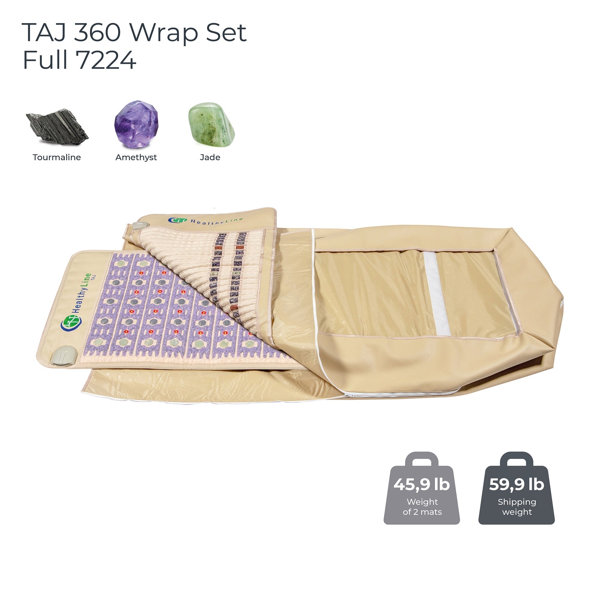 HealthyLine 360 Wrap Set TAJ (New Edition) & SOFT 7224 | Photon PEMF InfraMat Pro