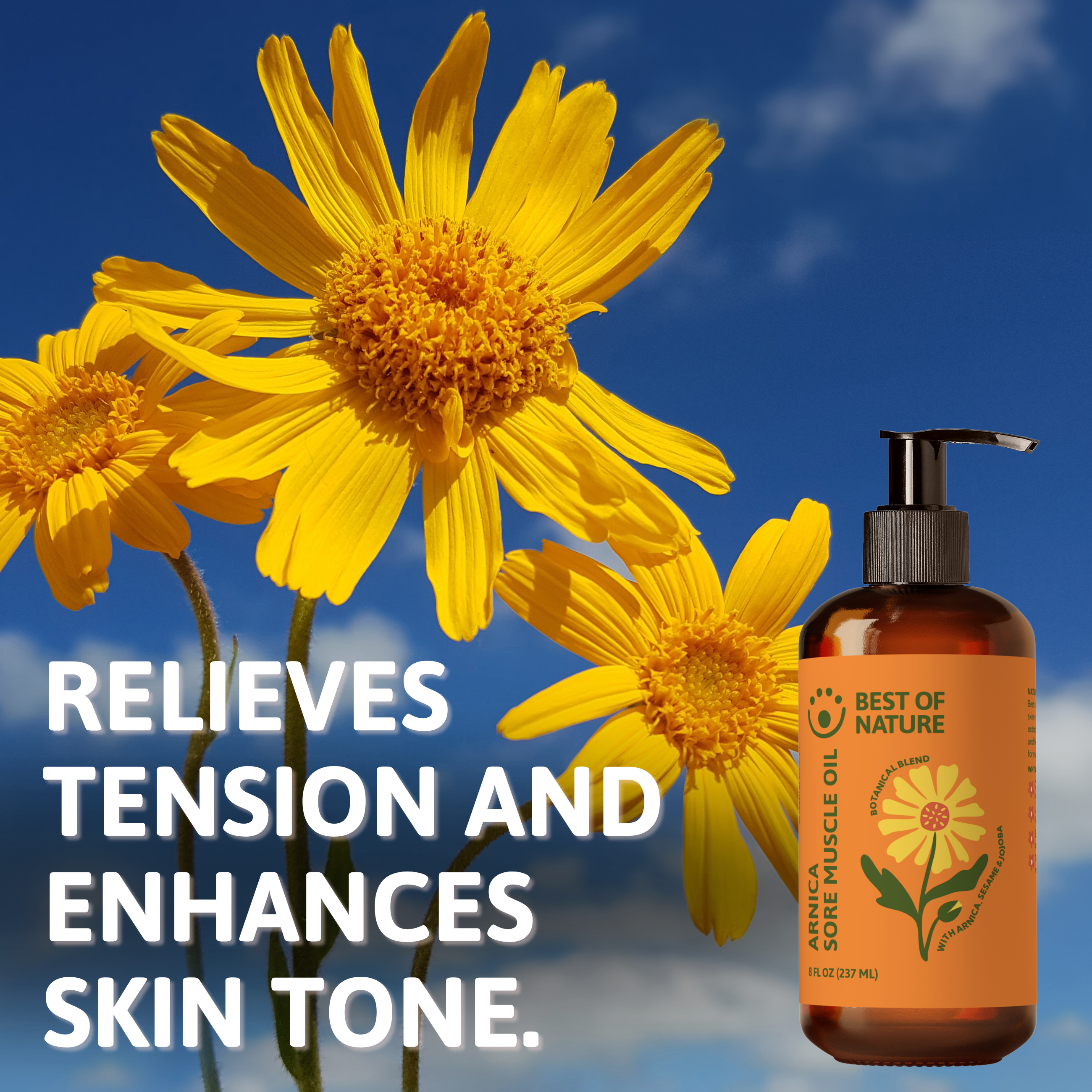 Best of Nature Therapeutic Arnica Sore Muscle Massage & Body Oil (formerly Arnica Blend)