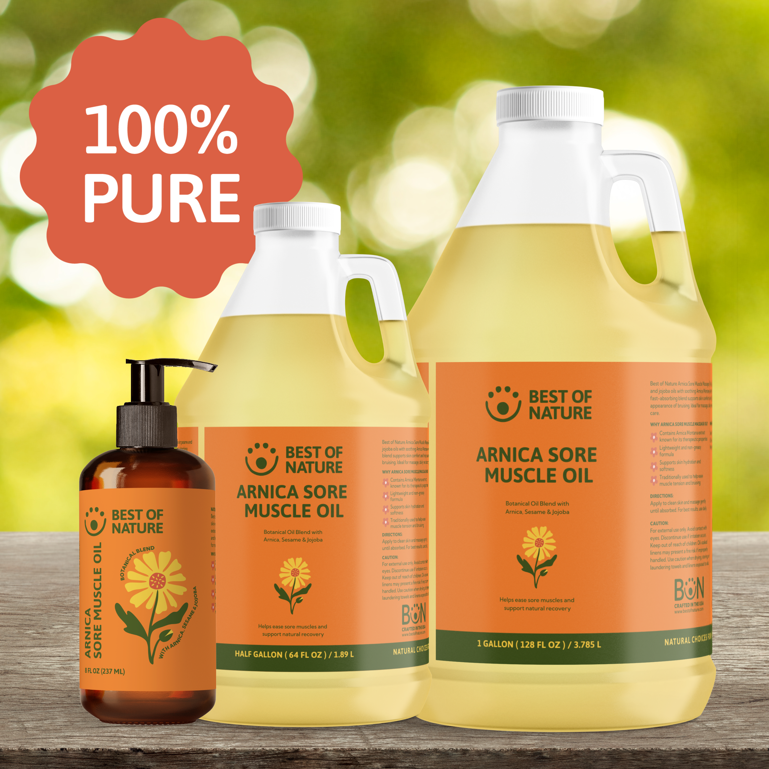Best of Nature Therapeutic Arnica Sore Muscle Massage & Body Oil (formerly Arnica Blend)