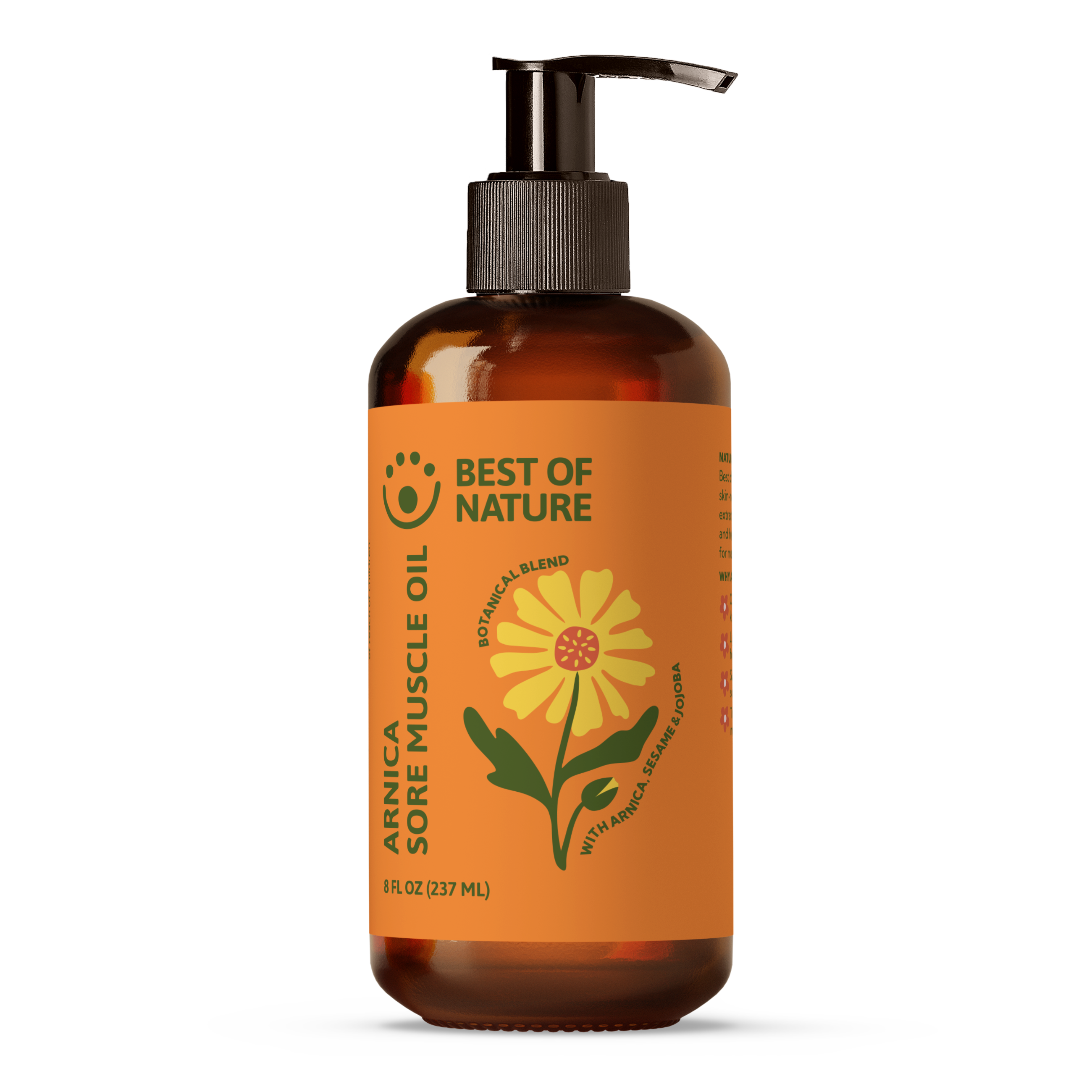 Best of Nature Therapeutic Arnica Sore Muscle Massage & Body Oil (formerly Arnica Blend)
