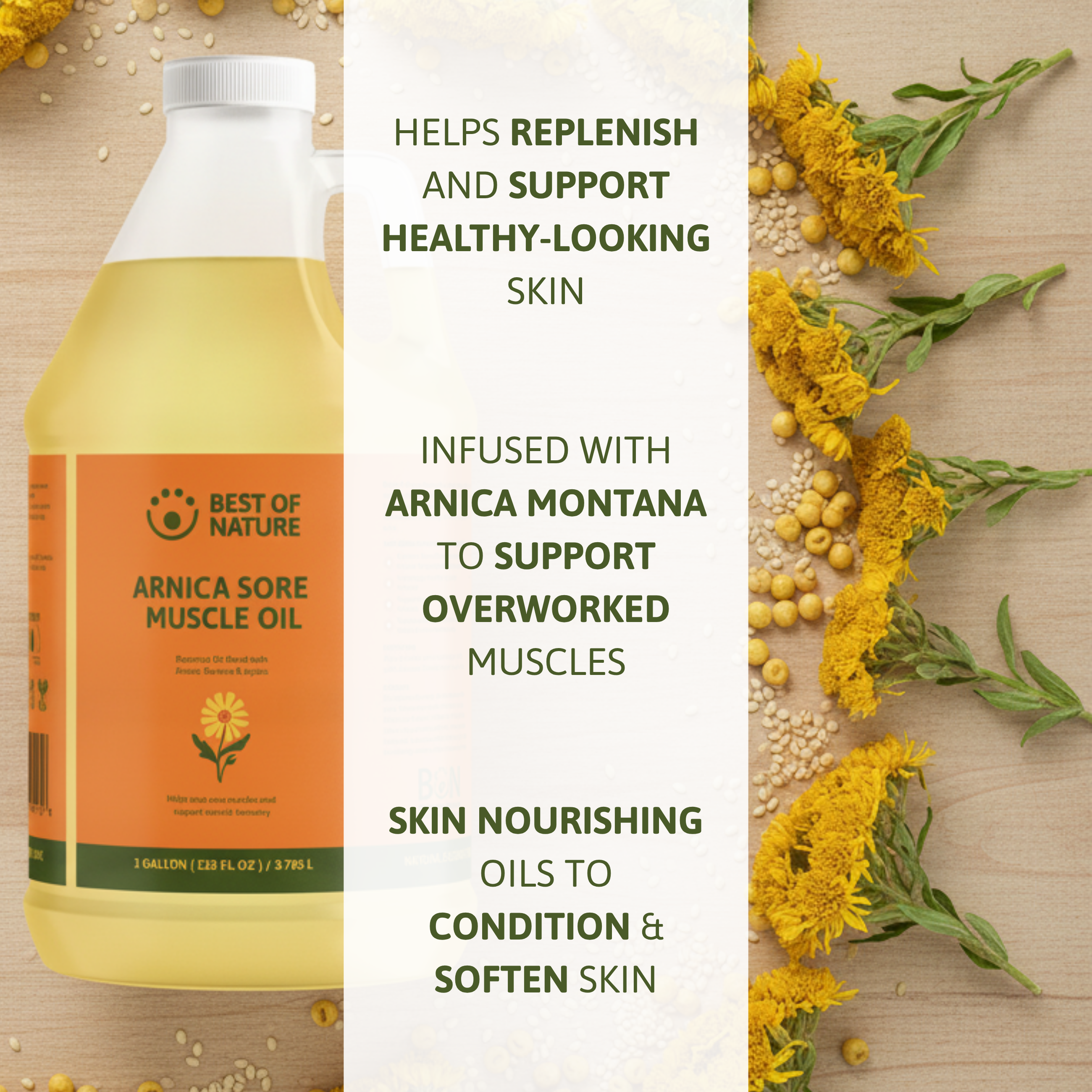Best of Nature Therapeutic Arnica Sore Muscle Massage & Body Oil (formerly Arnica Blend)