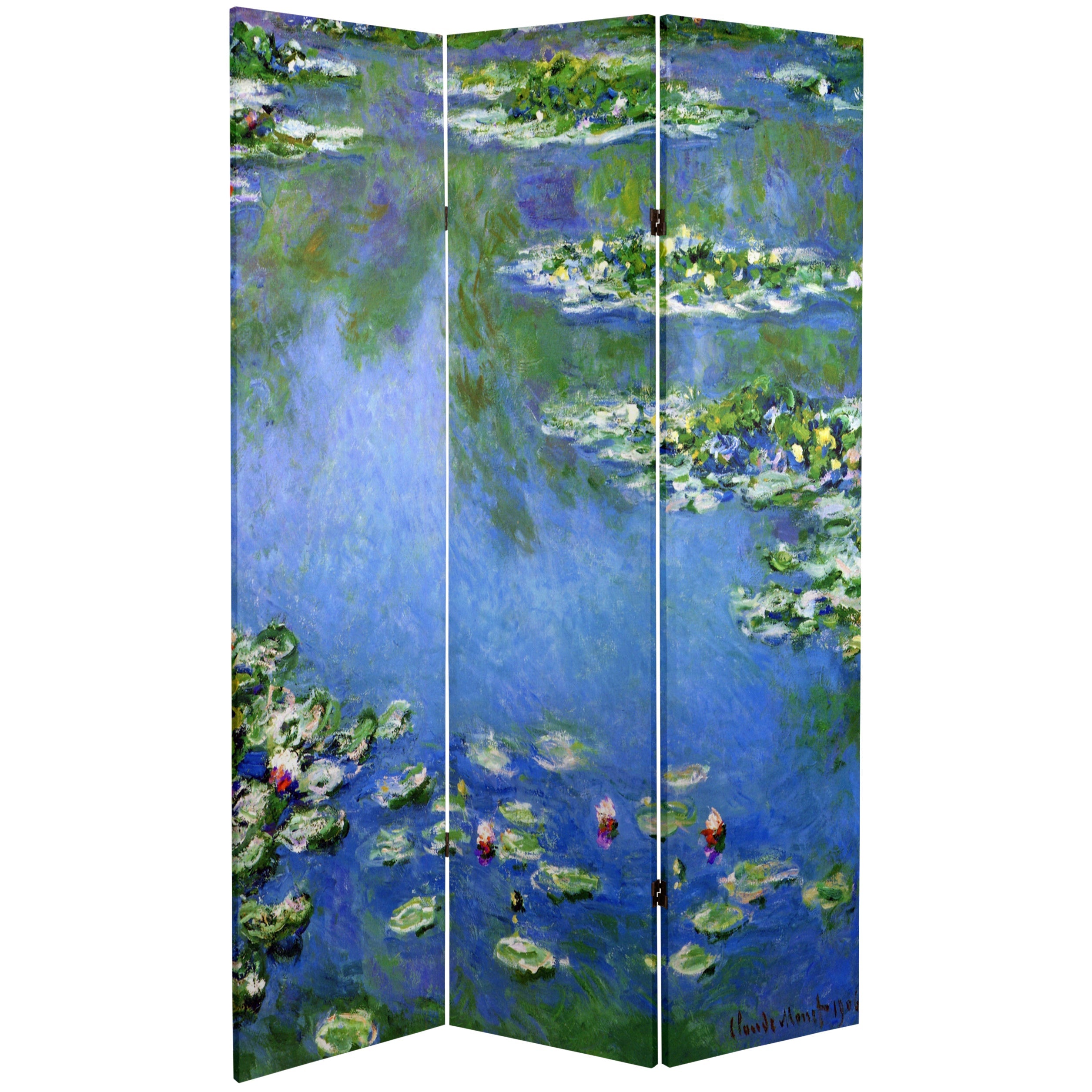 Monet Lilies / Garden at Giverny Art Print Screen (Canvas/Double Sided) - Spa & Bodywork Market