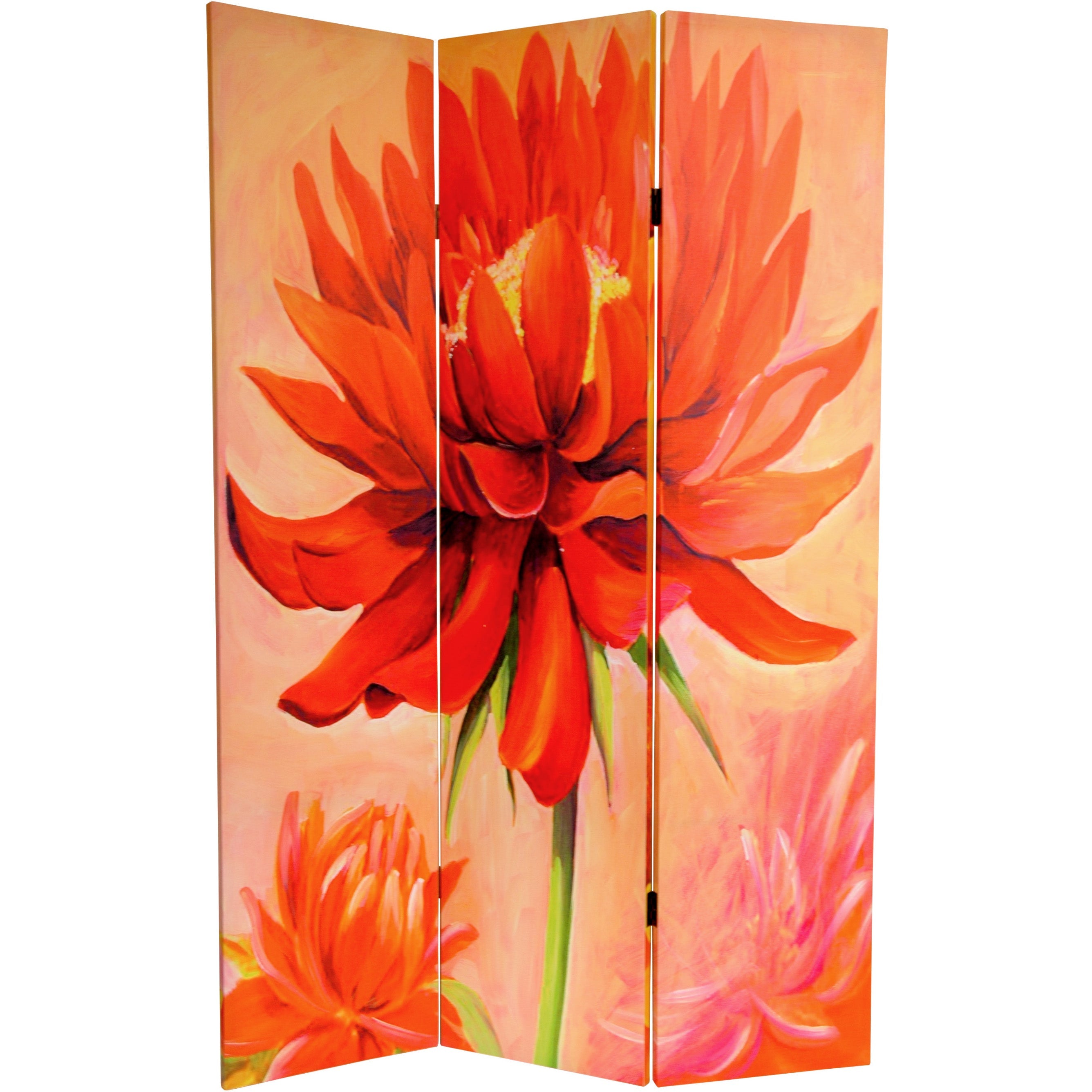 Sunflowers and Poppies Art Print Screen (Canvas/Double Sided) - Spa & Bodywork Market