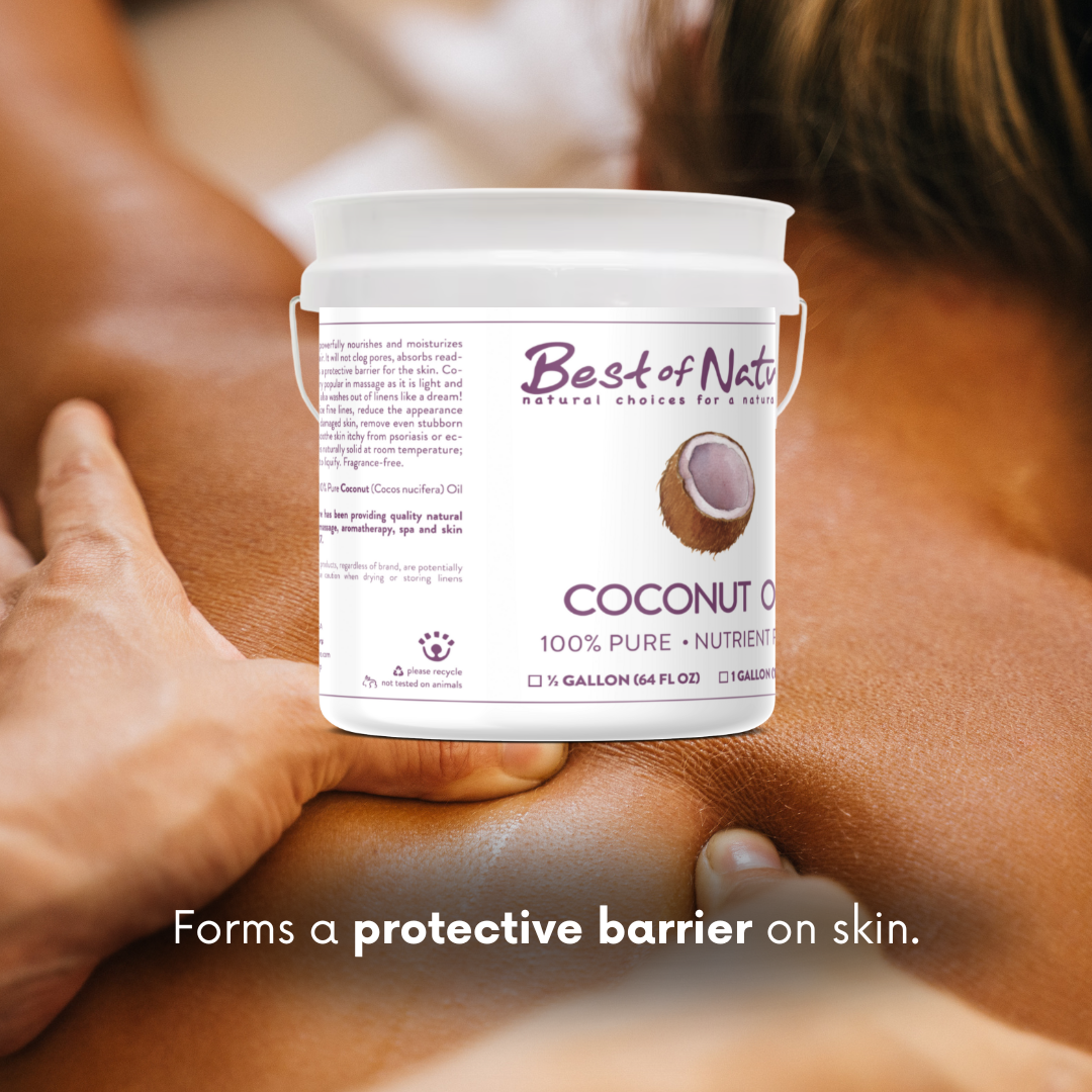 Best of Nature Coconut Massage & Body Oil (Solid) - 100% Pure