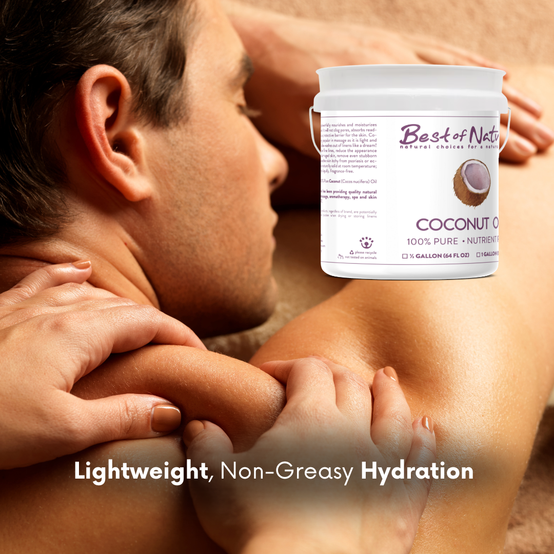 Best of Nature Coconut Massage & Body Oil (Solid) - 100% Pure