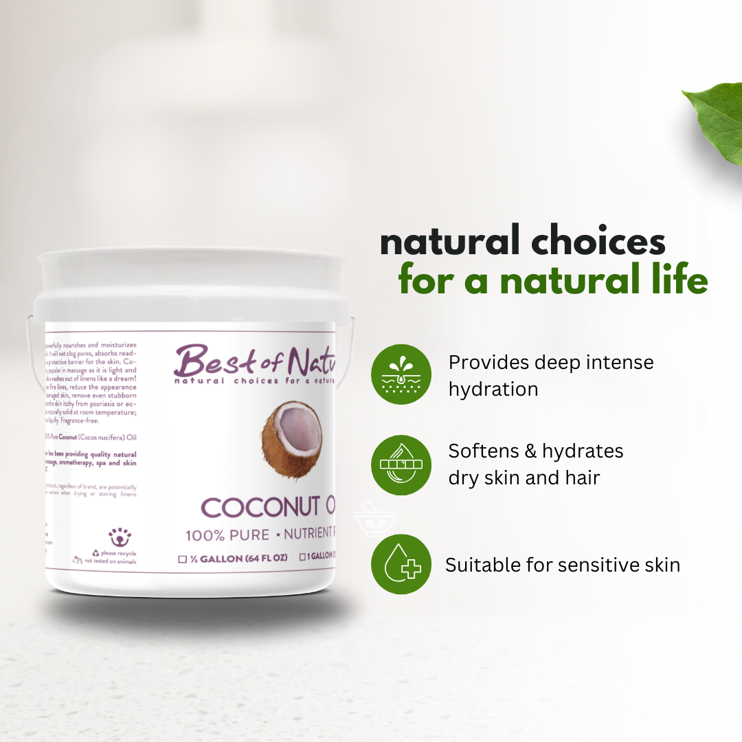 Best of Nature Coconut Massage & Body Oil (Solid) - 100% Pure