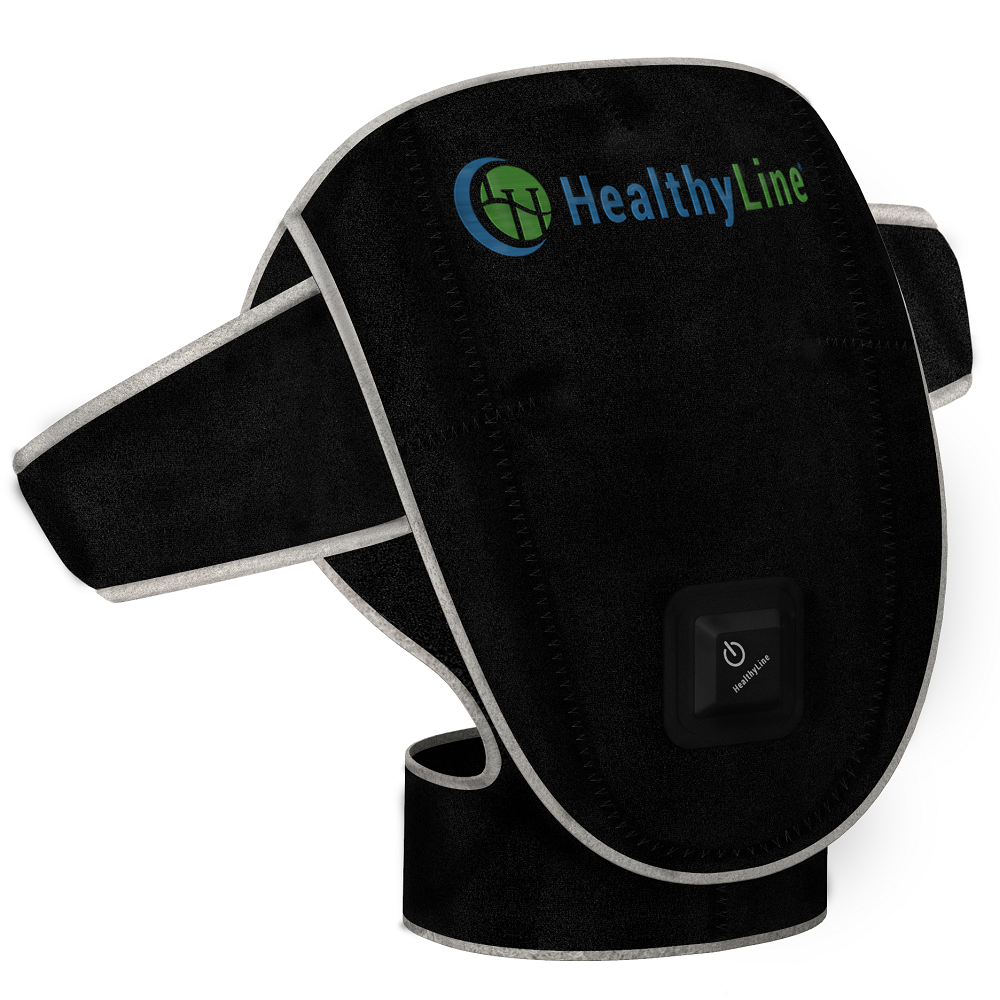 HealthyLine Portable Heated Gemstone Pad | Shoulder Model with Power Bank InfraMat Pro