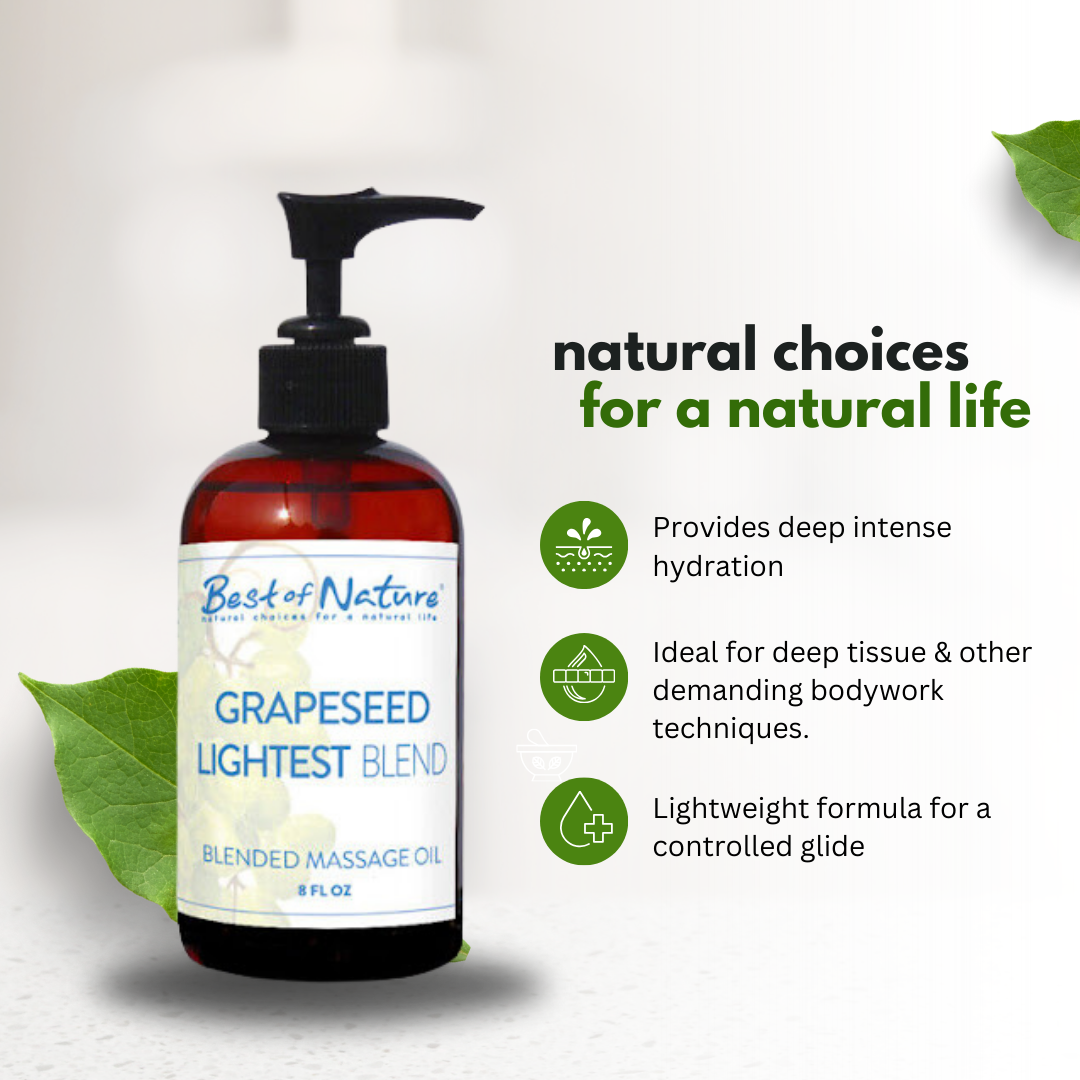 Best of Nature Ultra-Light (formerly Grapeseed Lightest Blend) Massage & Body Oil