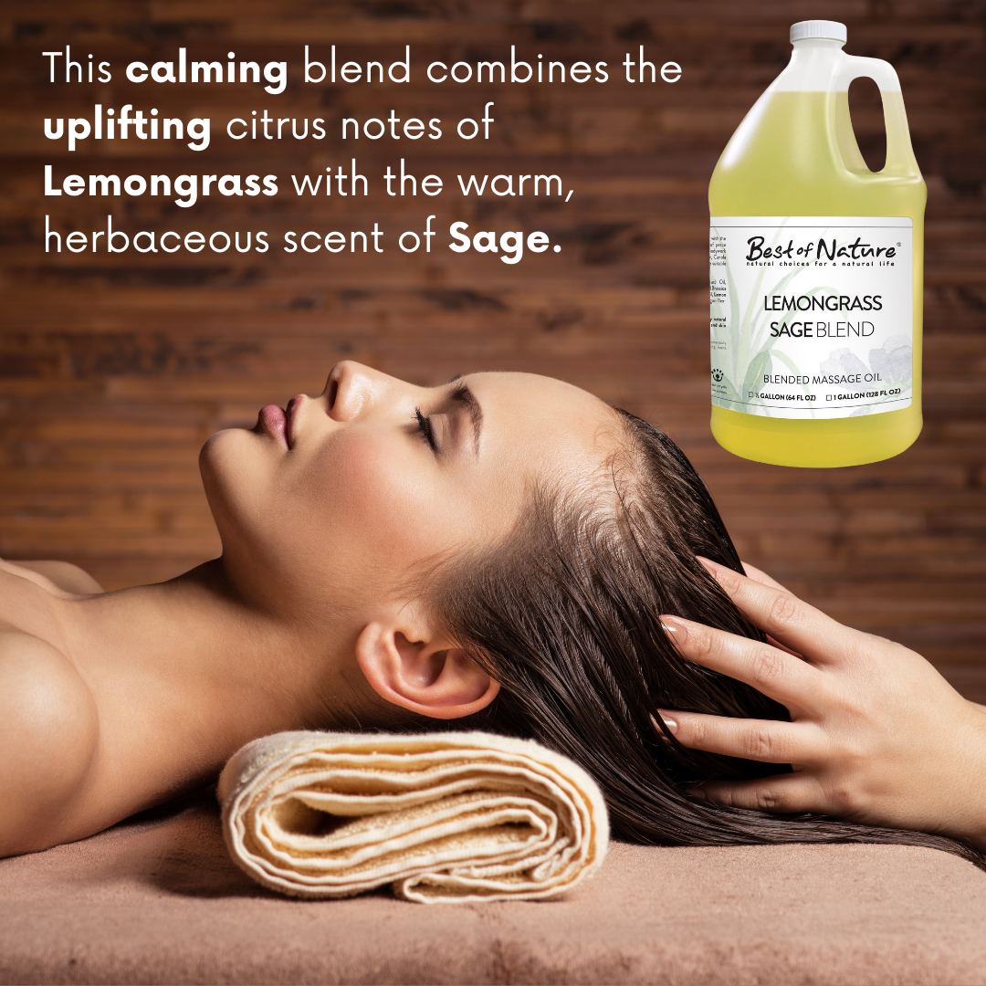 Lemongrass and Sage Aromatherapy Massage & Body Oil