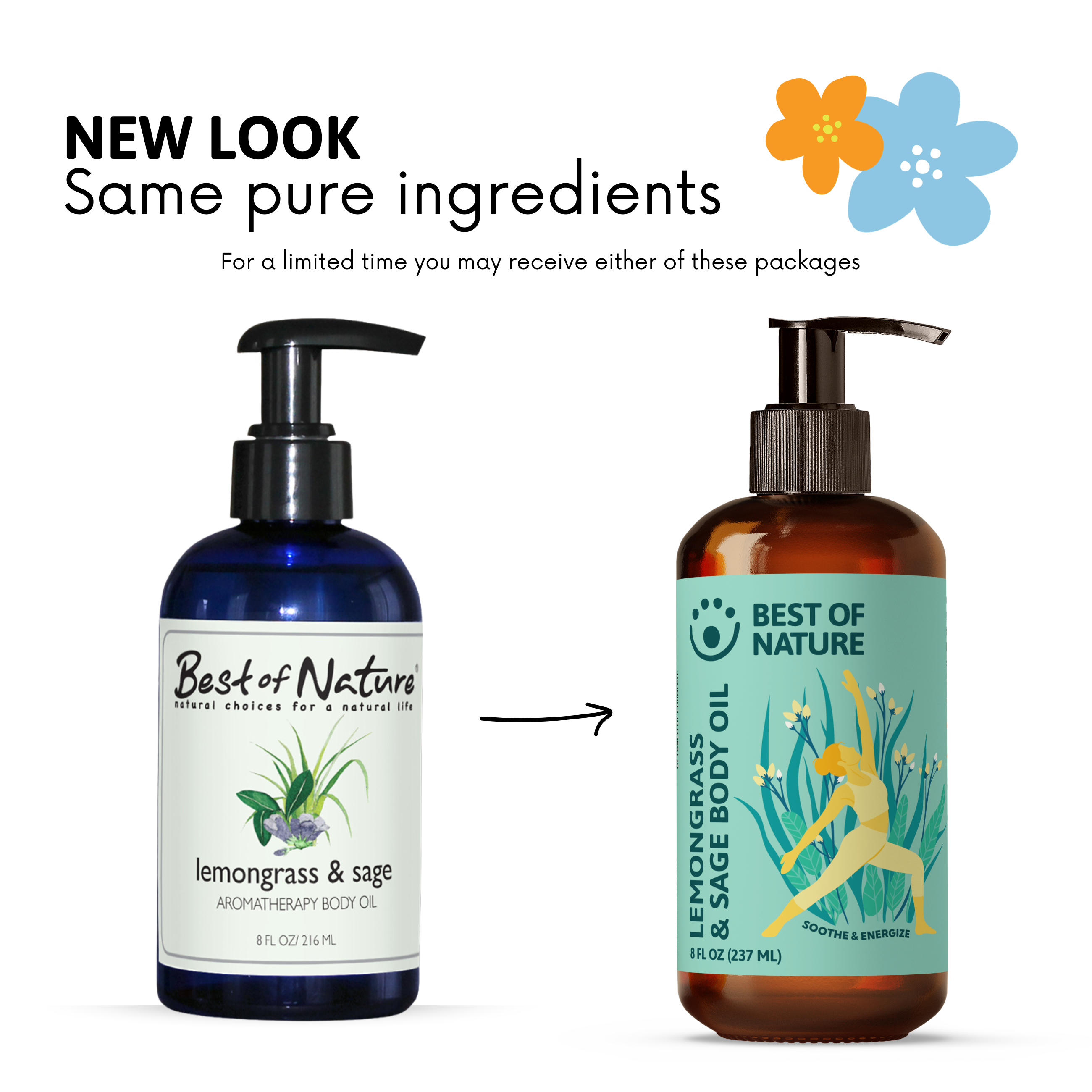 Best of Nature Lemongrass and Sage Aromatherapy Massage & Body Oil