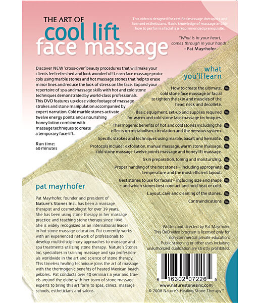 The Art of Cool Lift Face Massage DVD - Nature's Stones Inc - Pat Mayrhofer