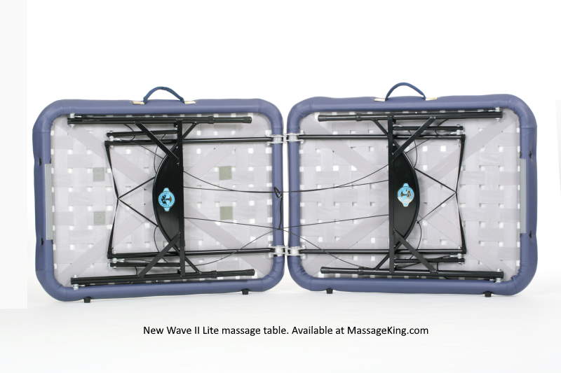New Wave II Lite Massage Table w Foam Upgrade and Ultra Leather - Pisces - Massage King