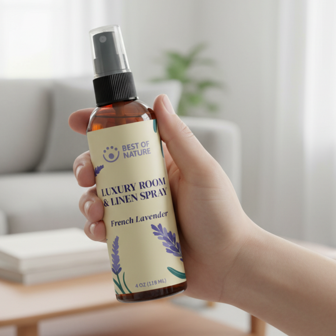 Best of Nature French Lavender Luxury Room & Linen Spray made with Pure Essential Oils