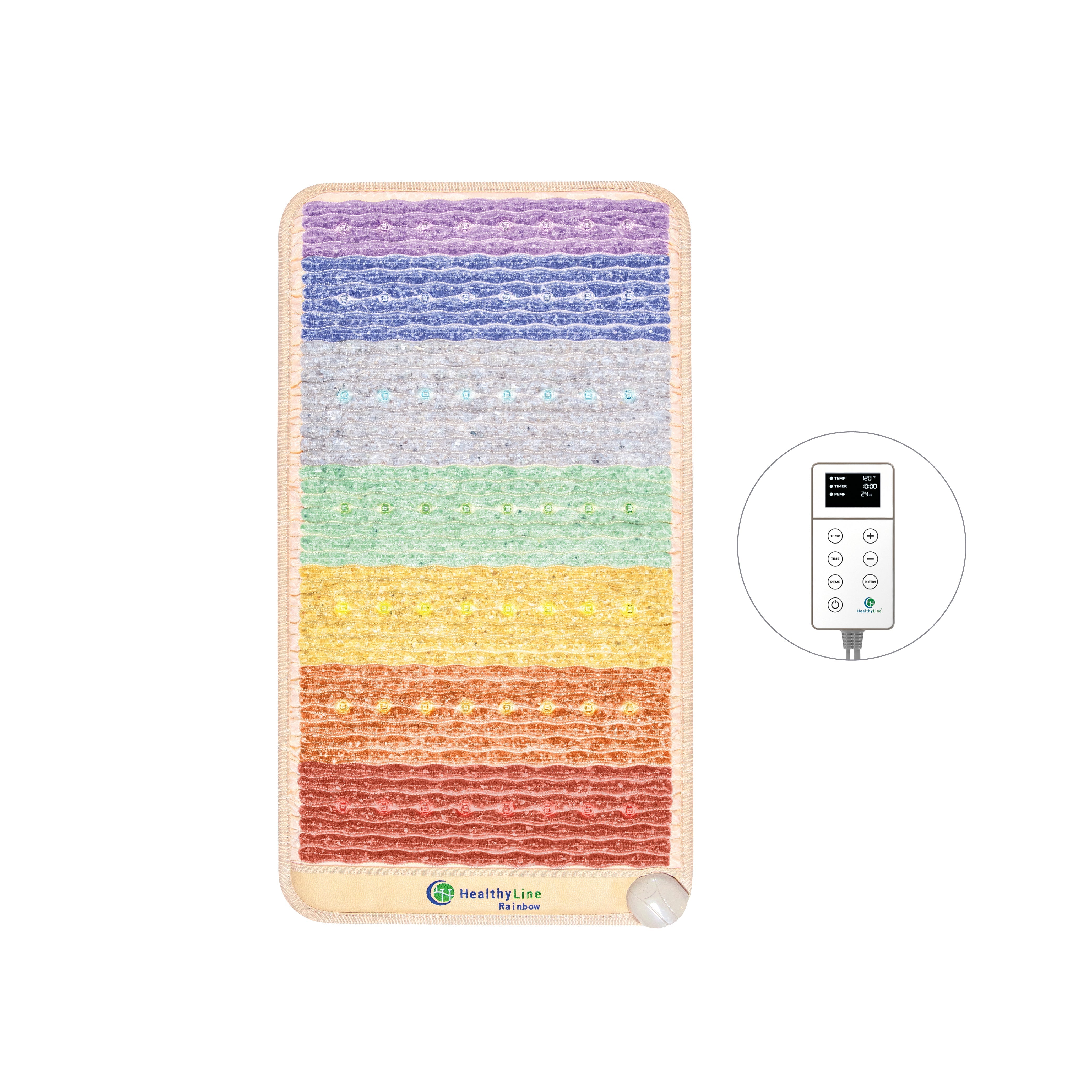 HealthyLine Rainbow Chakra Mat 4020 | Photon PEMF InfraMat Pro 3rd Edition