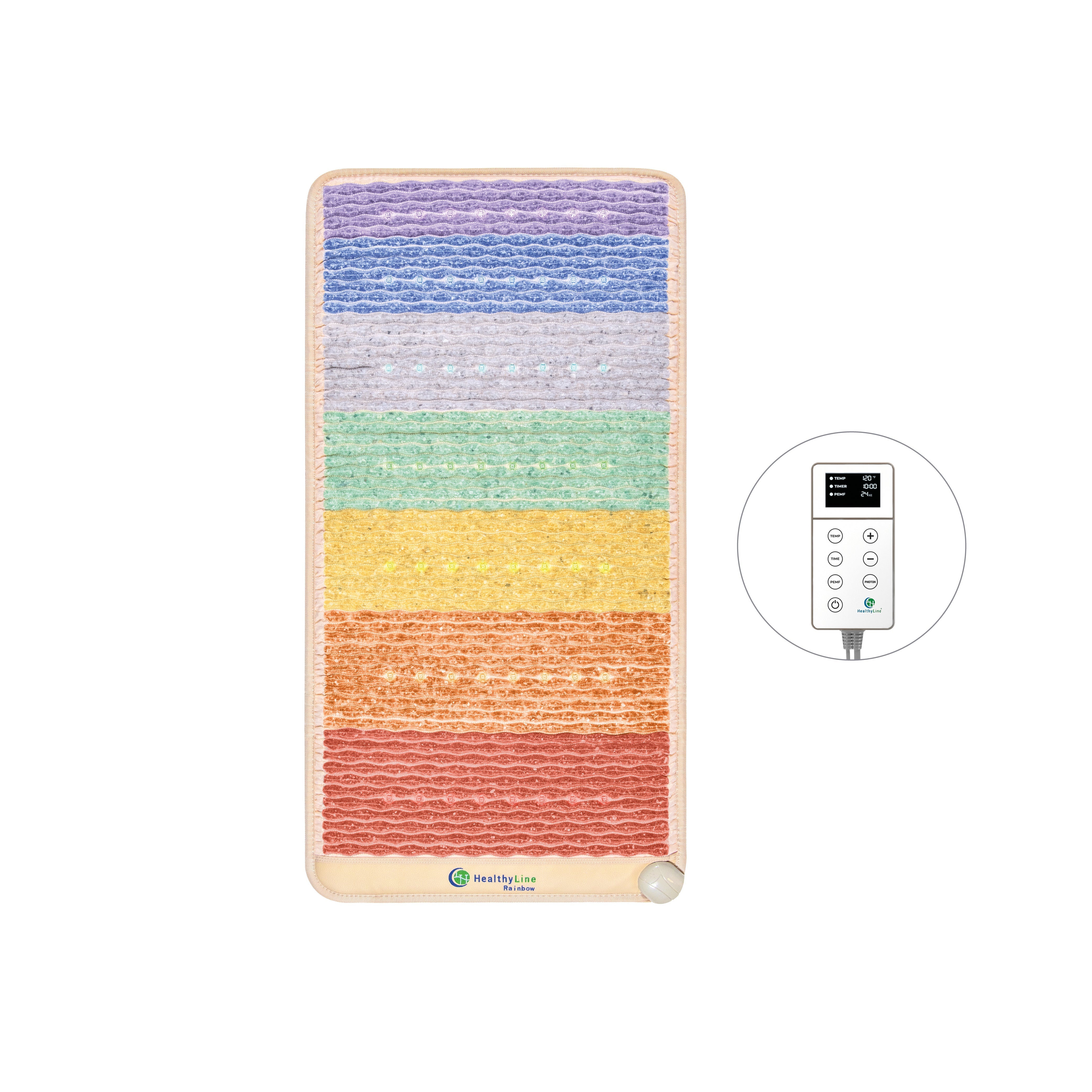 HealthyLine Rainbow Chakra Mat 5024 | Photon PEMF InfraMat Pro 3rd Edition