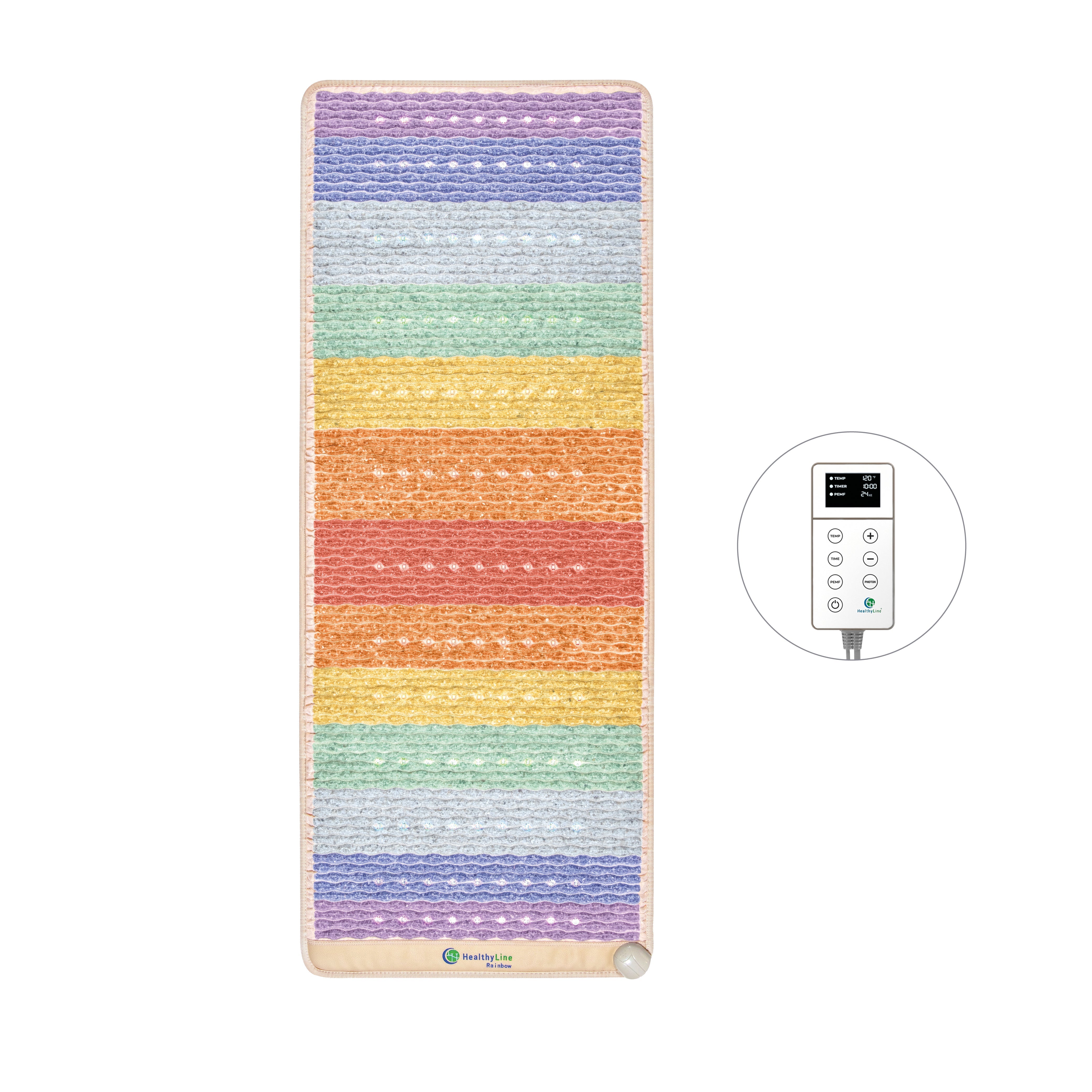 HealthyLine Rainbow Chakra Mat 7428 | Photon PEMF InfraMat Pro 3rd Edition