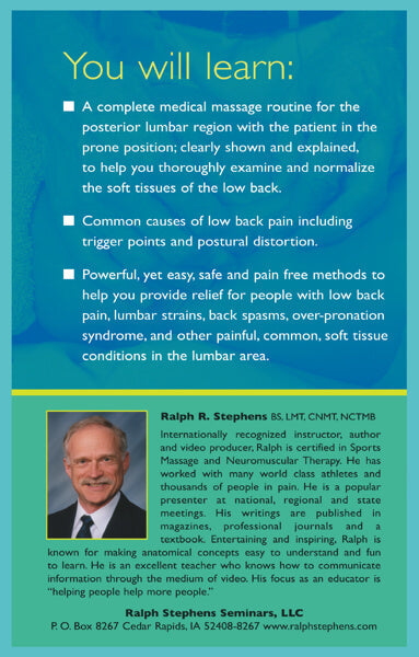 Medical Massage For The Lumbar Region DVD - Ralph Stephens