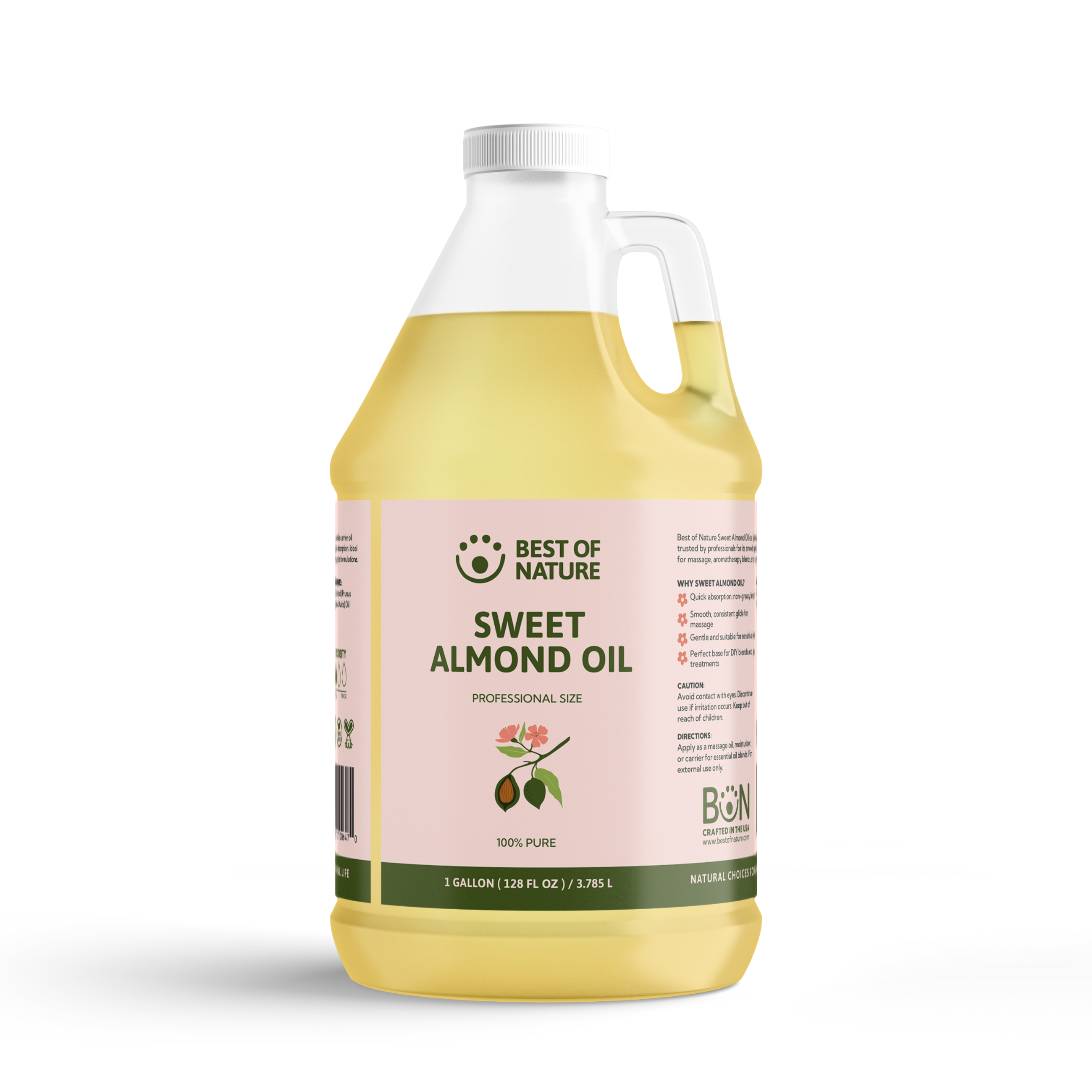 Best of Nature Sweet Almond Massage & Body Oil - 100% Pure