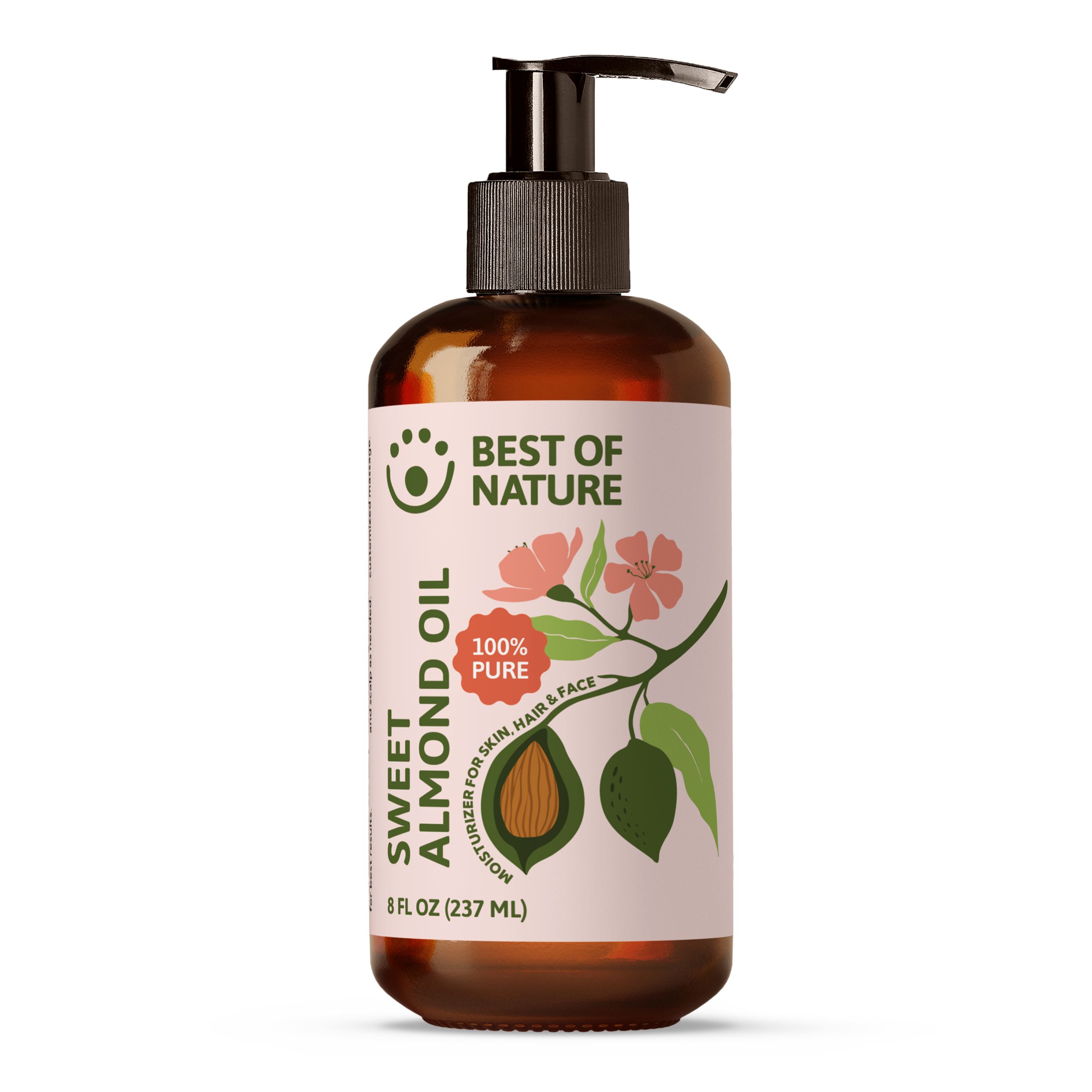 Best of Nature Sweet Almond Massage & Body Oil - 100% Pure