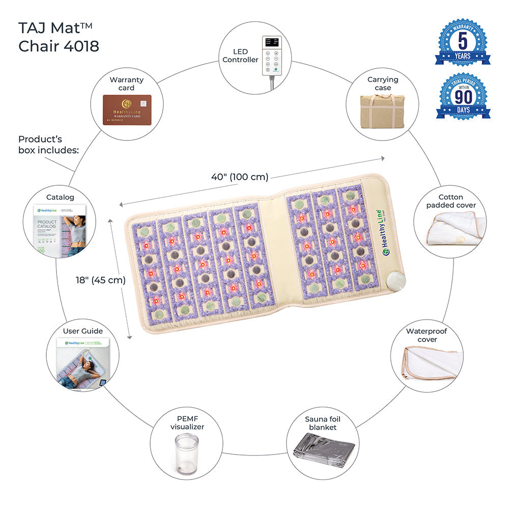 HealthyLine TAJ-Mat Chair 4018 Firm | Photon PEMF InfraMat Pro