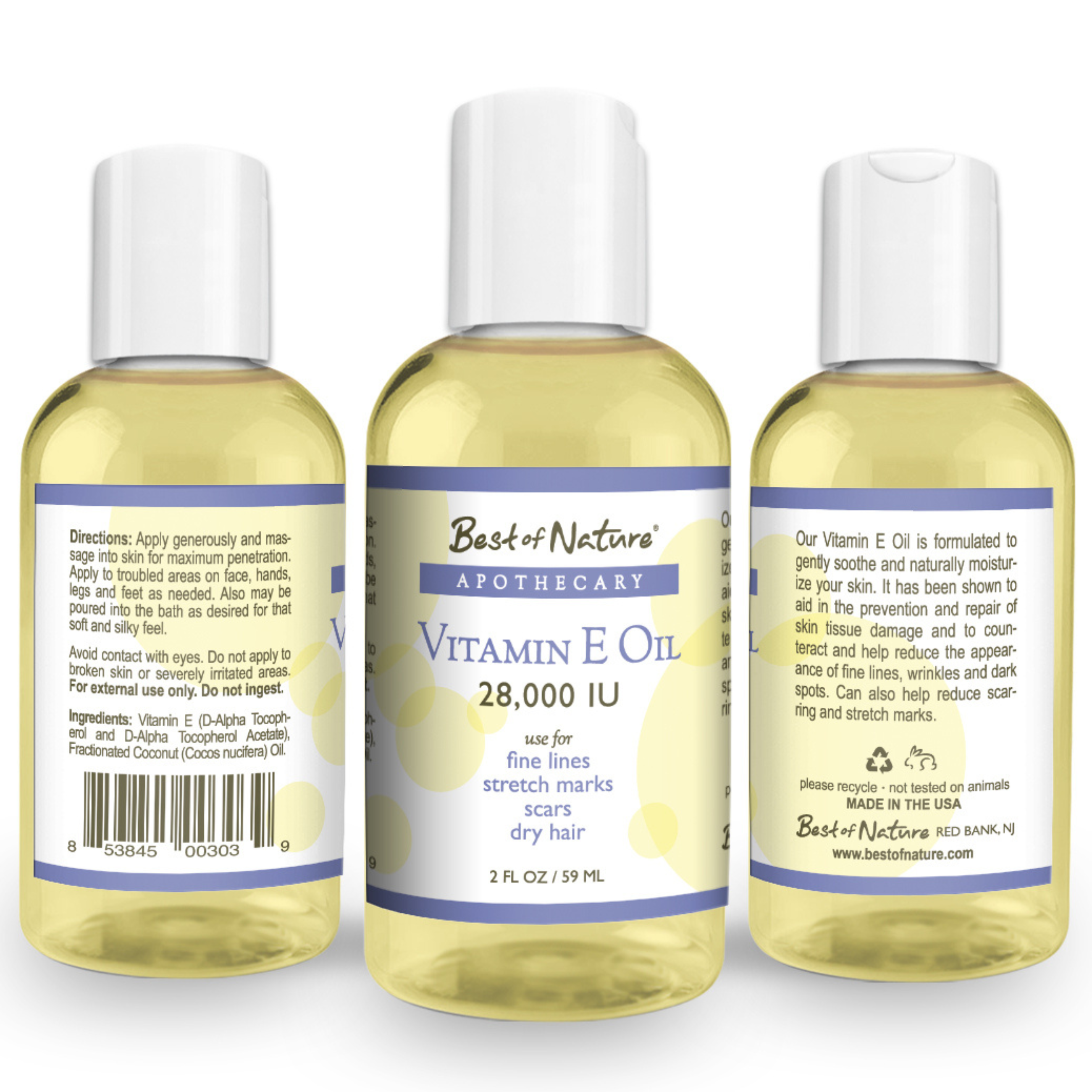 Best of Nature 100% Natural Vitamin E Oil - 28,000 IU