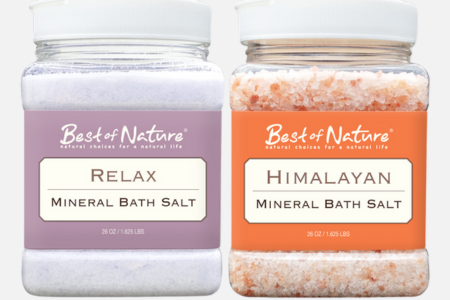 Best of Nature mineral bath salts. Dead Sea, Himalayan, Mediterranean, Epsom, Detox.