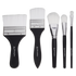 Body Brush 5 Piece Set in Roll Up Carry Case - Synthetic Bristles