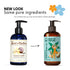 Two bottles of 'Best of Nature' coconut vanilla body oil with labels on a white background.