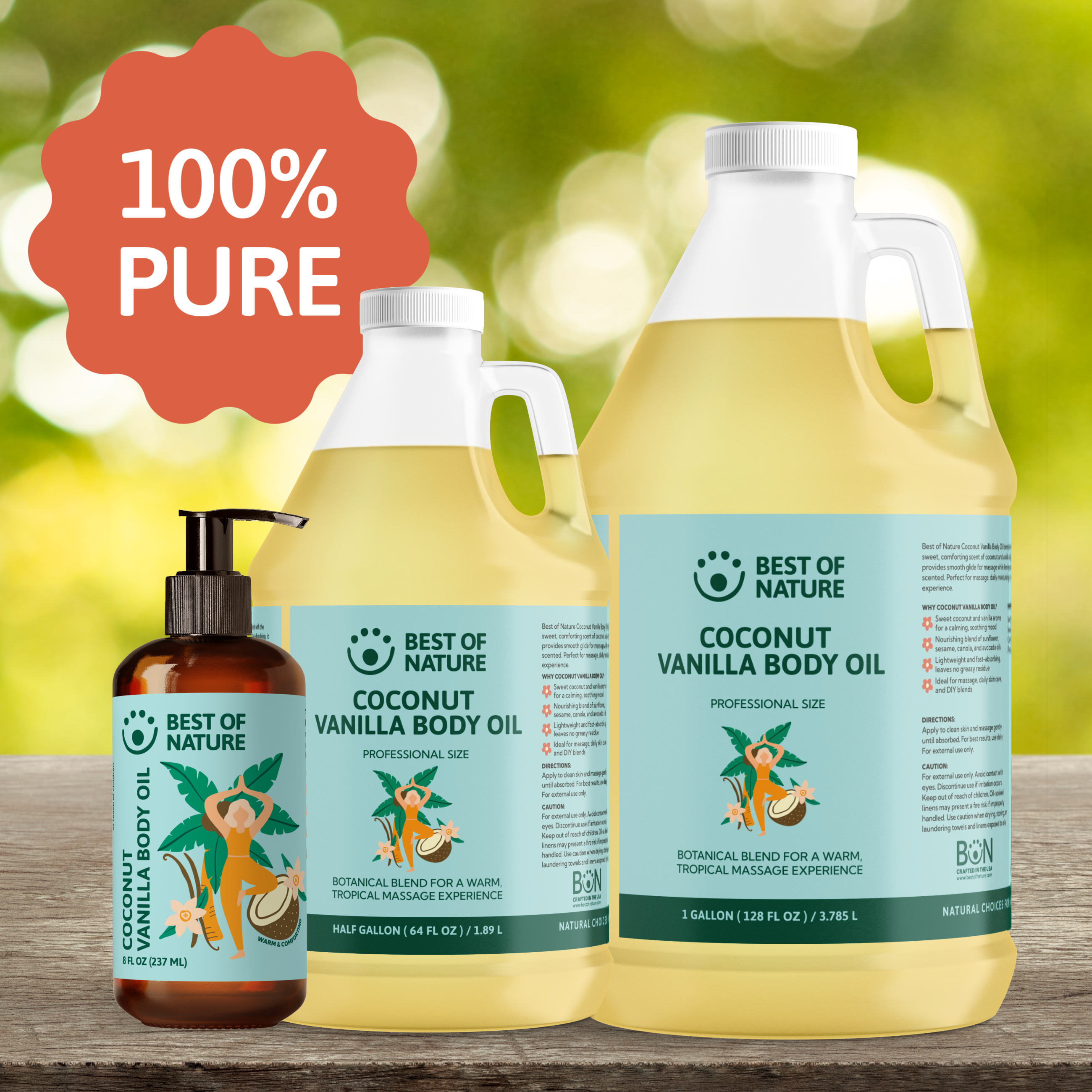 Best of Nature Coconut Vanilla Aromatherapy Massage & Body Oil