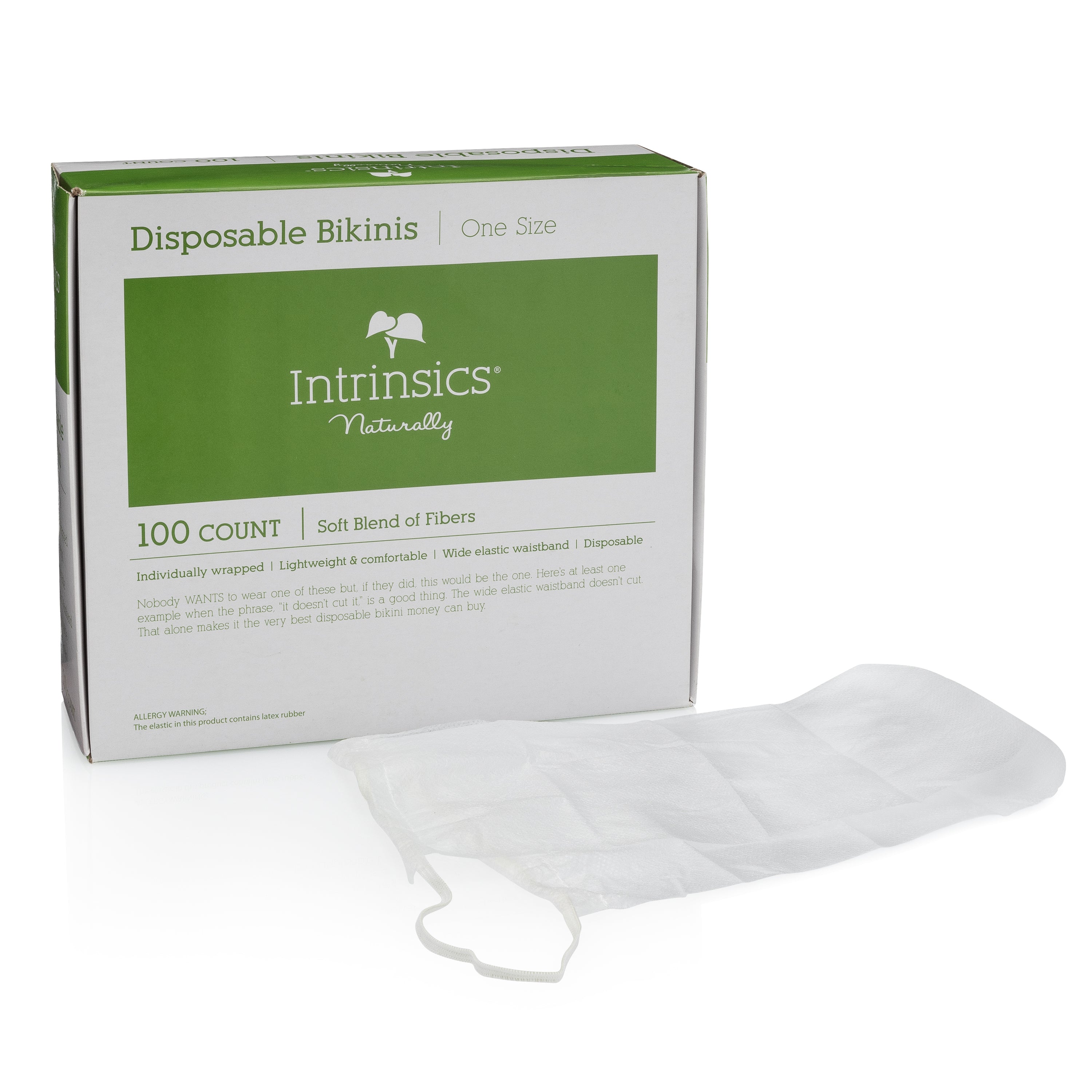 Intrinsics Disposable White Bikinis 100 ct