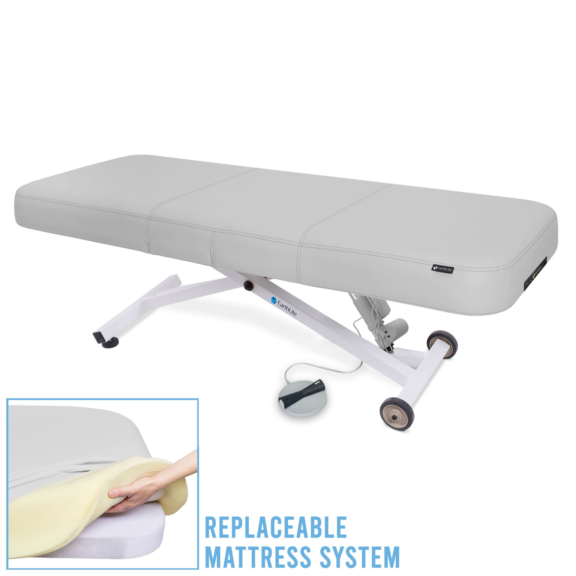 Ellora LX Multi-Purpose Treatment Table w/ Replaceable Mattress, Flat Top - Earthlite