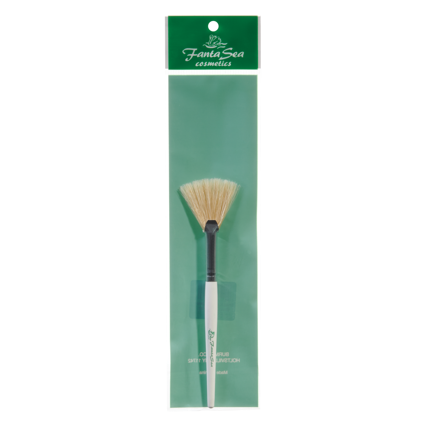 Facial Treatment  and Cosmetic Brush - Boar Bristle, 1.5" Fan