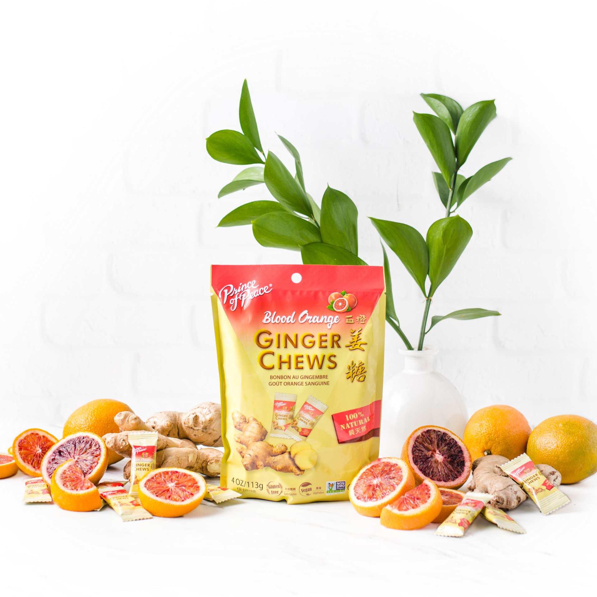 Prince of Peace Ginger Chews With Blood Orange, 4 oz