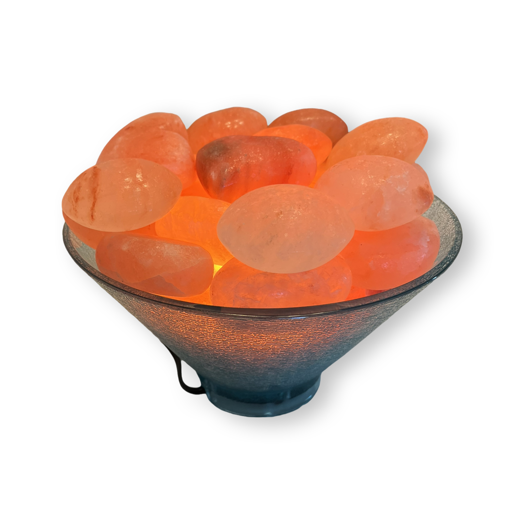 Himalayan Salt PolyCarbonate Bowl Massage Stone Warmer + Stones