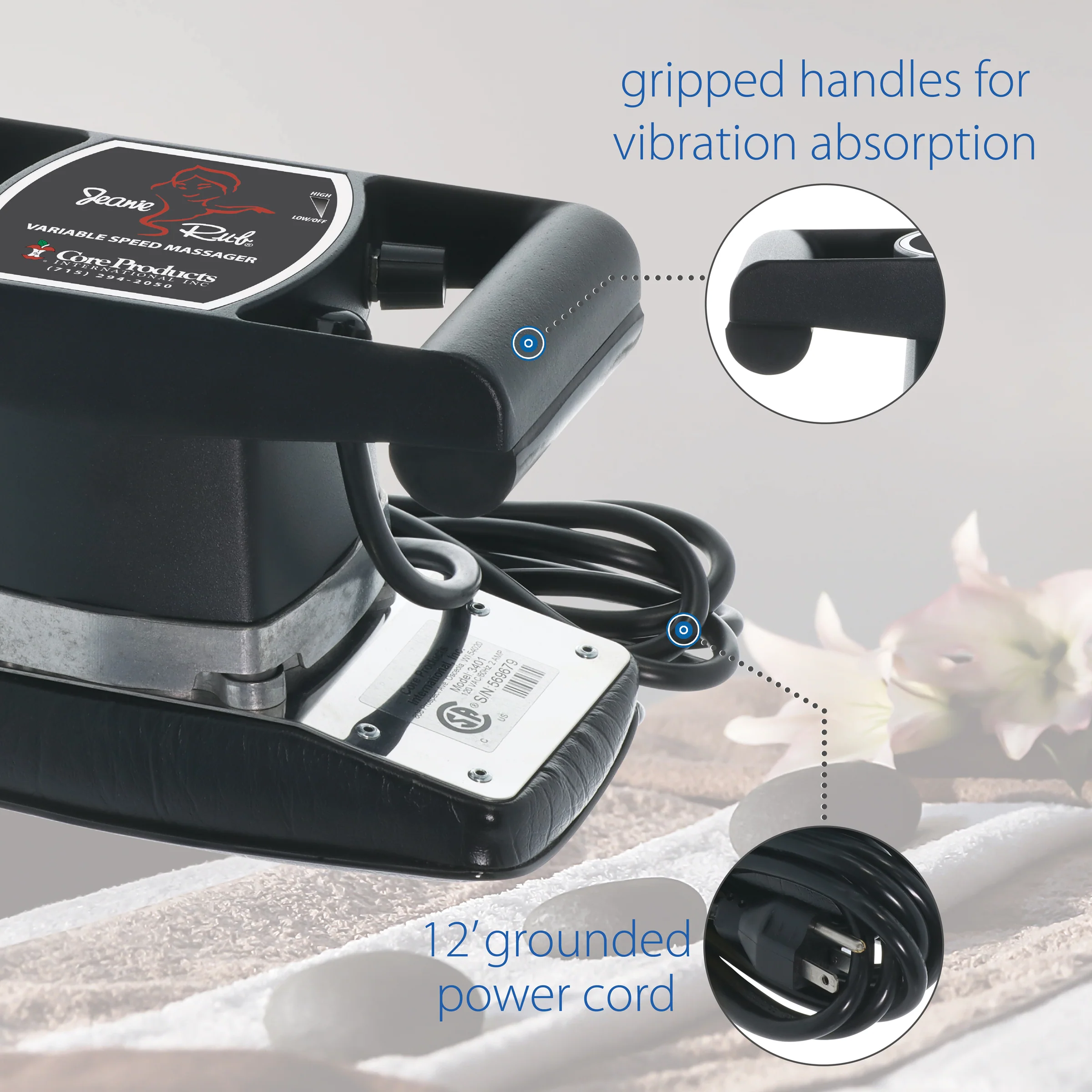 Jeanie Rub Massager Variable Speed