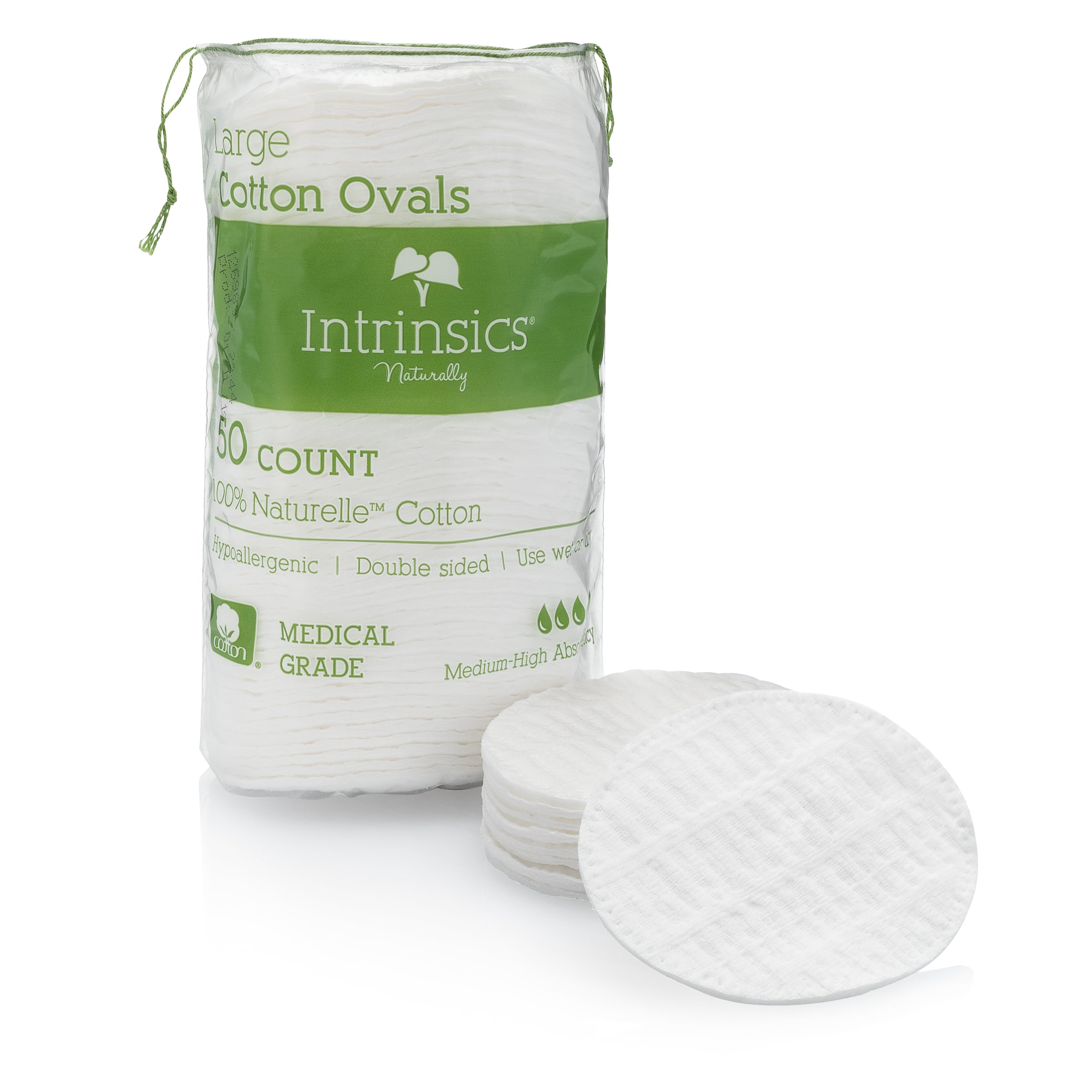 Intrinsics Large Cotton Ovals - 50 ct - Naturelle Cotton