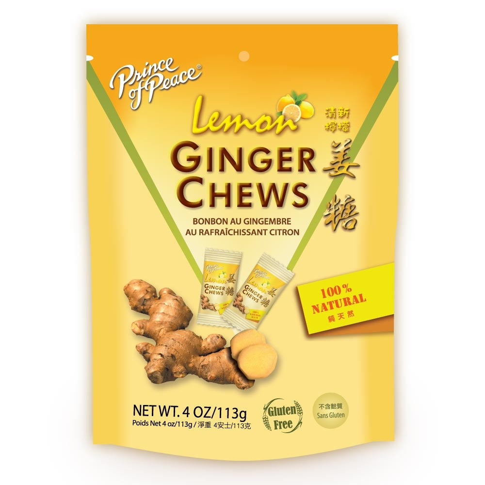 Prince of Peace Ginger Chews With Lemon, 4 oz