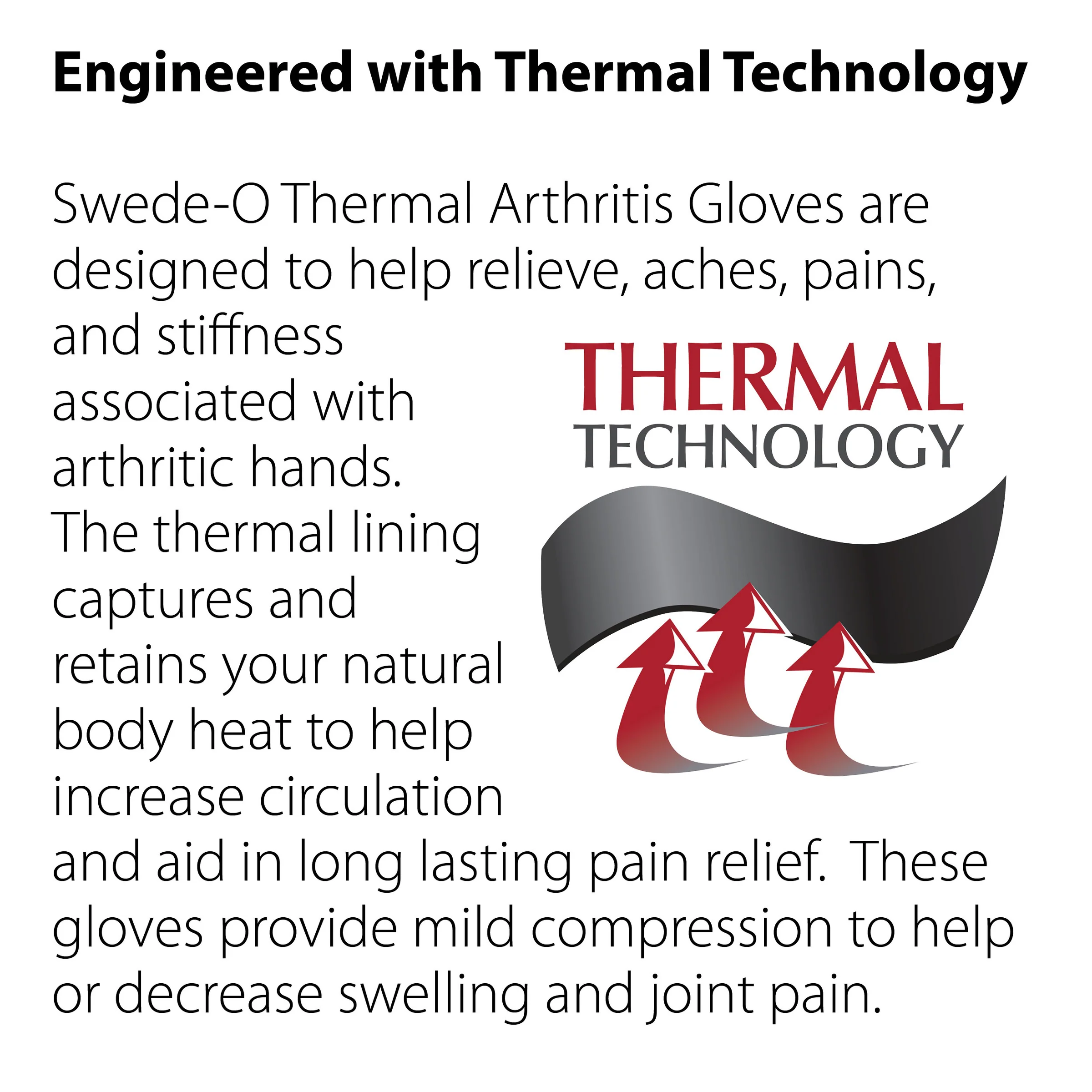 Swede-O Thermal Arthritis Gloves, Pair