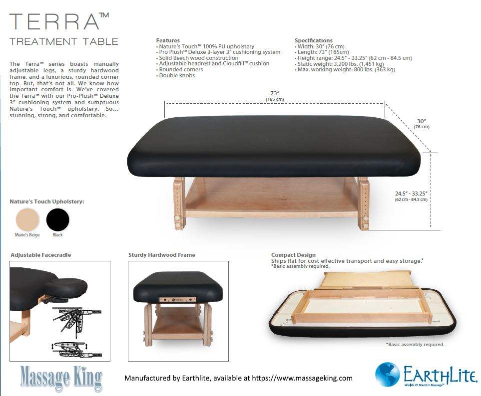 Earthlite Terra Treatment Table